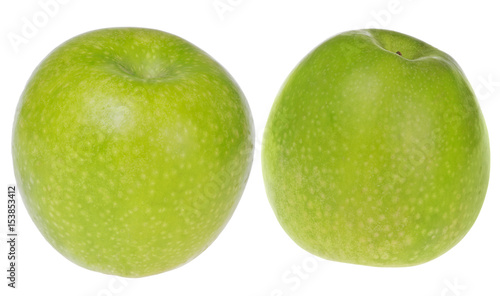 Granny Smith apples isolated on white
