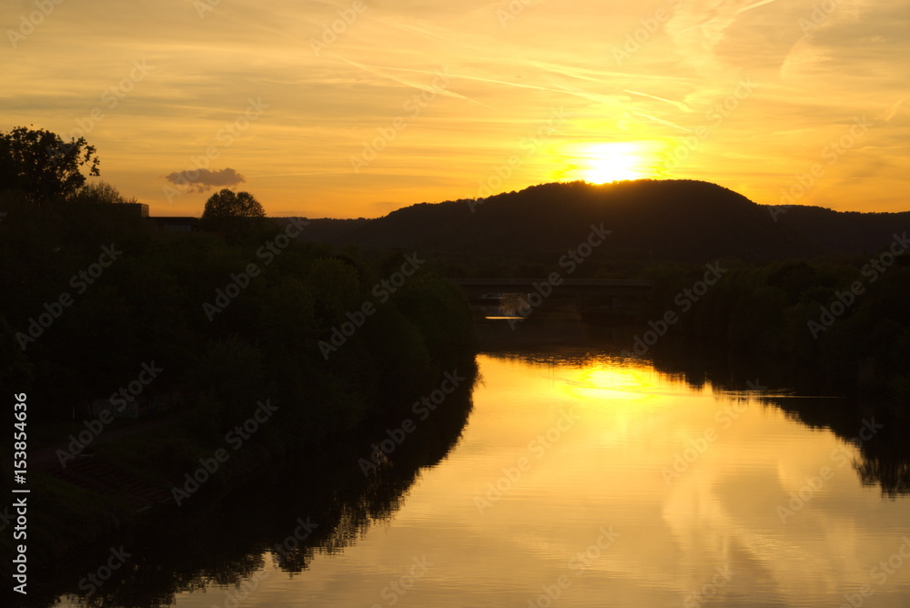 Sommer-Abend in Deutschland, Saarlouis, Saar Sommer-Abend in Deutschland, Saarlouis, Saar