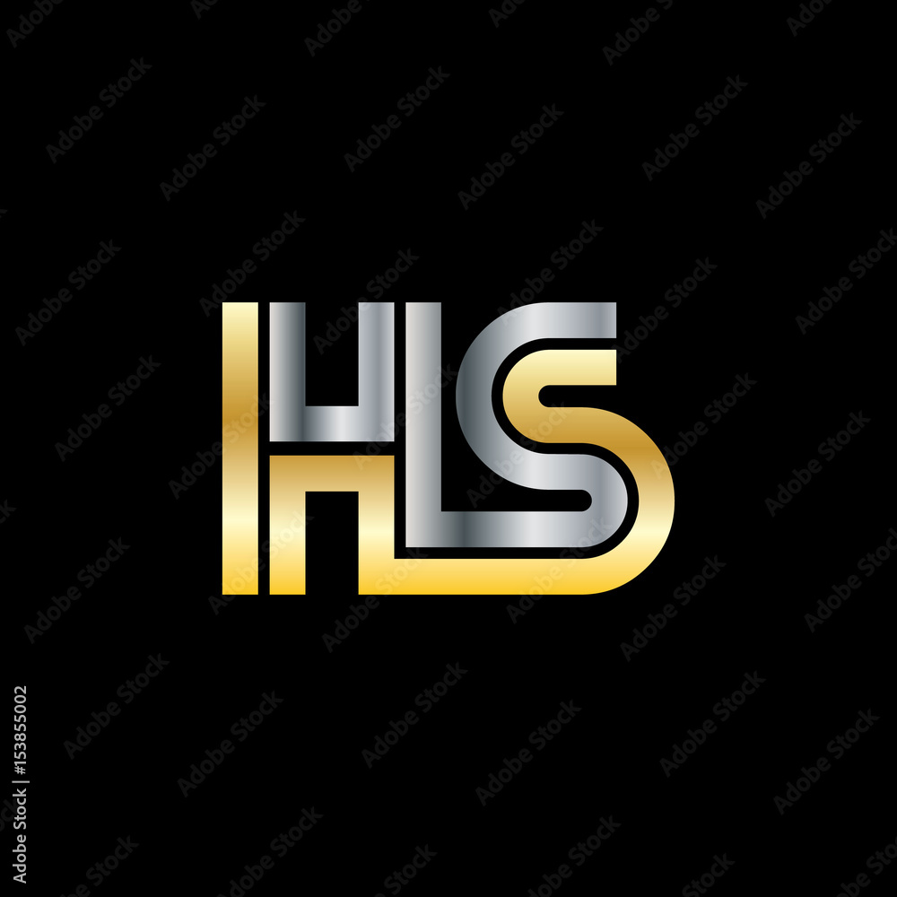Initial Letter HS Linked Design Logo Initial Letter HS Linked Design Logo