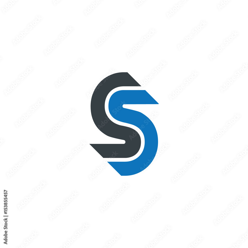 Initial Letter S Linked Design Logo Initial Letter S Linked Design Logo