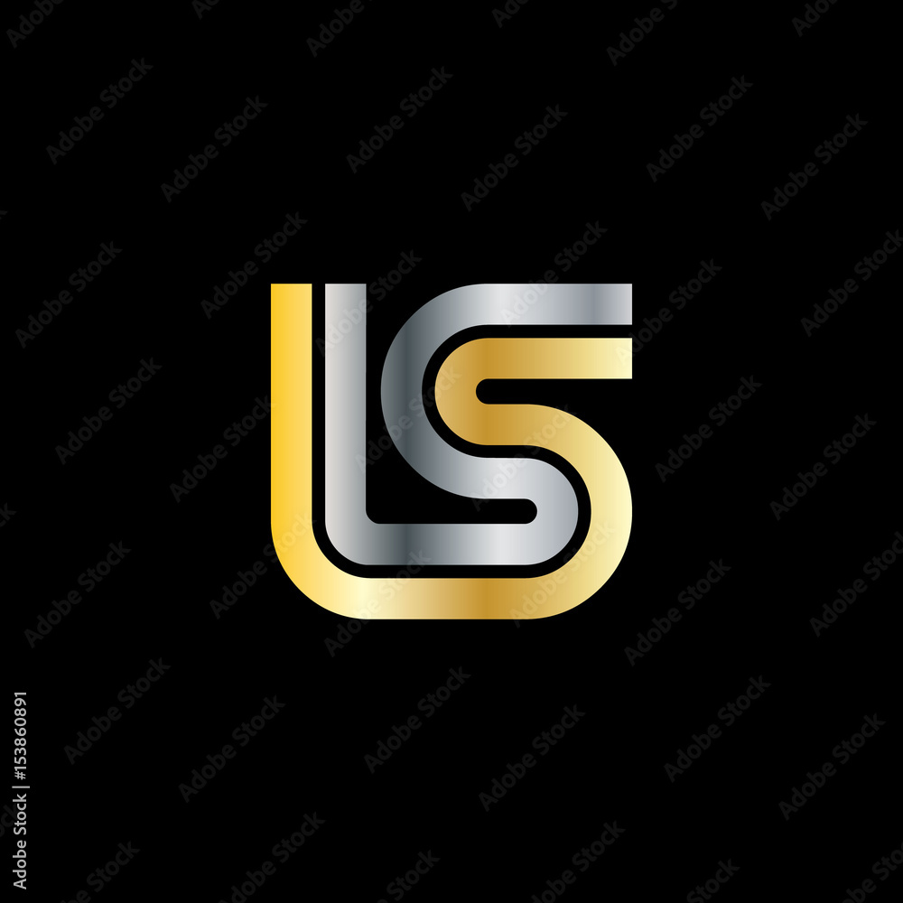 Initial Letter IS LS Linked Design Logo Initial Letter IS LS Linked Design Logo