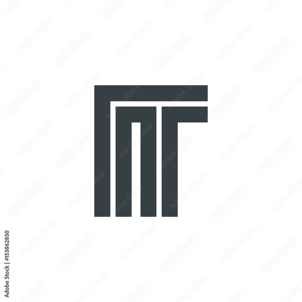 Initial Letter NT IT Linked Design Logo Initial Letter NT IT Linked Design Logo