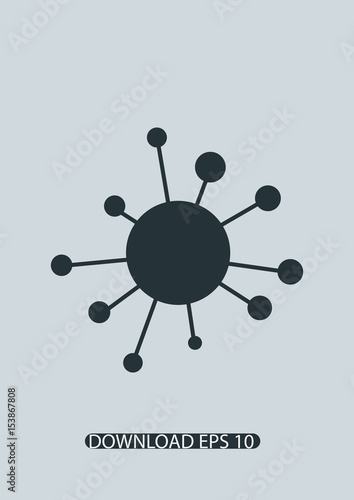 Molecules icon, Vector