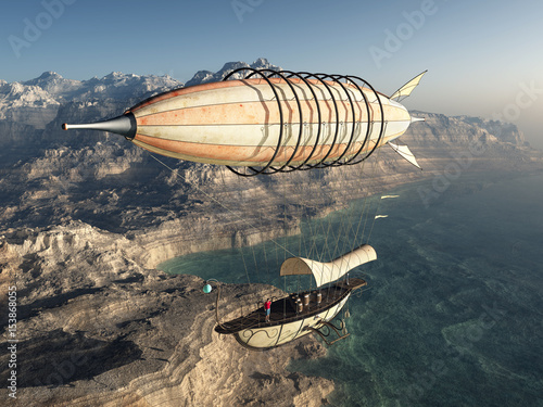 Fotografie Fantasie Luftschiff