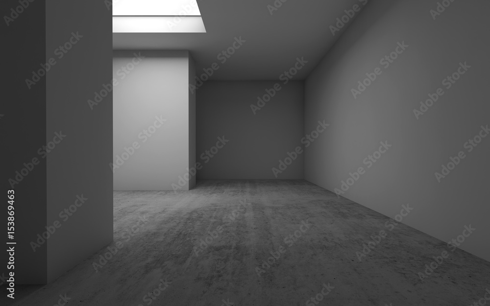 Fototapeta premium Empty room interior background, 3d illustration