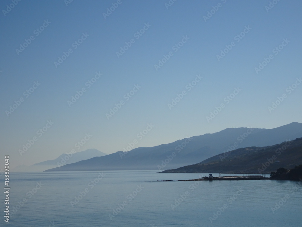 Mittelmeer blaue Morgenstimmung Ikaria