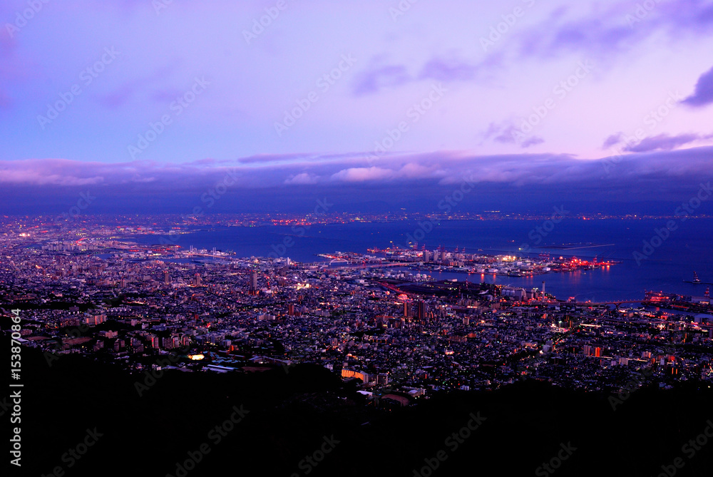 Naklejka premium 摩耶山からの夜景
