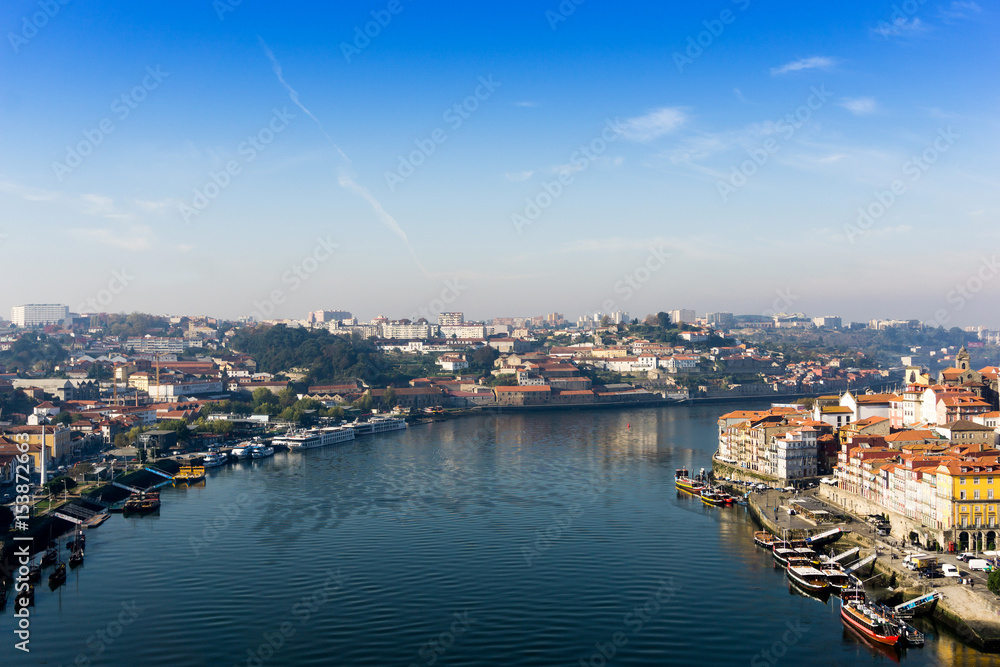 PORTO, PORTUGAL - November 17, 2016. Sold town of Porto and river, Portugal, Europe
