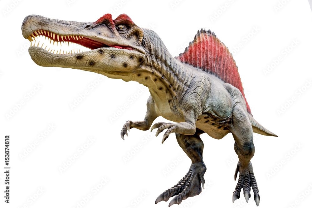 Fotografering, Billede Dinosaur spinosaurus and monster model på  Europosters.dk