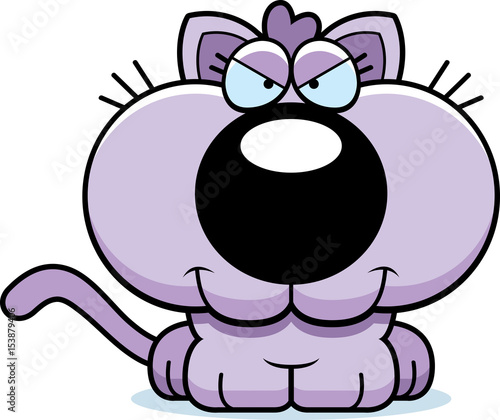 Cartoon Sly Kitten