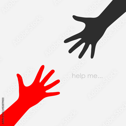 Helping hand vector icon