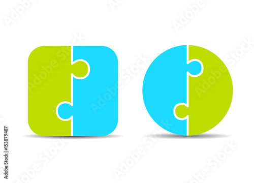 Two part puzzle diagram templates