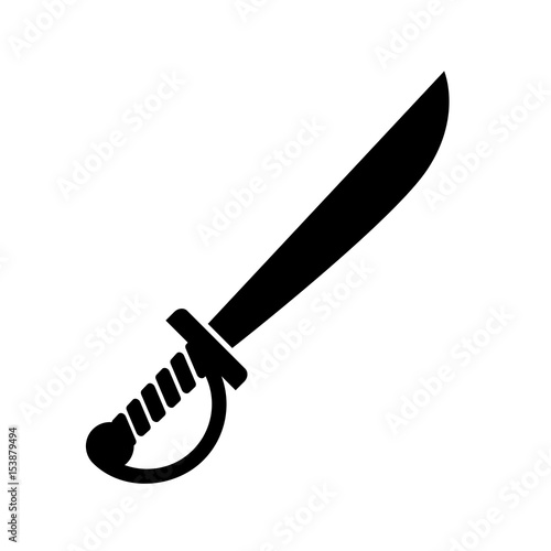 Saber weapon vector icon