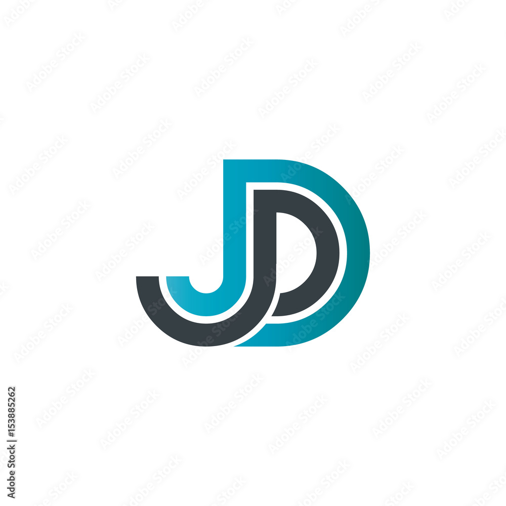 Initial Letter JD Linked Design Logo Initial Letter JD Linked Design Logo