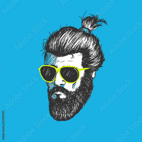 Head of modern hipster