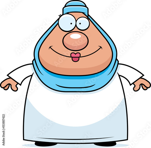 Smiling Cartoon Muslim