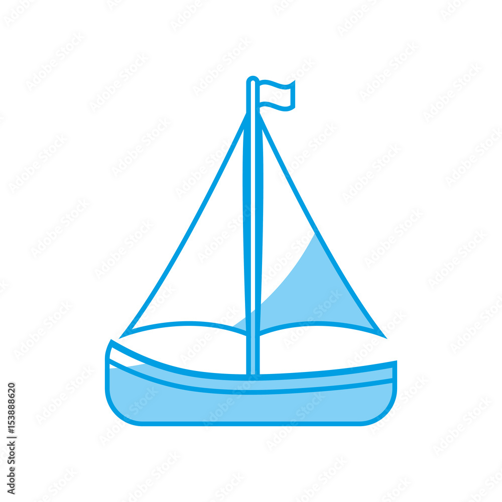 sailboat icon over white background. vector illustration sailboat icon over white background. vector illustration