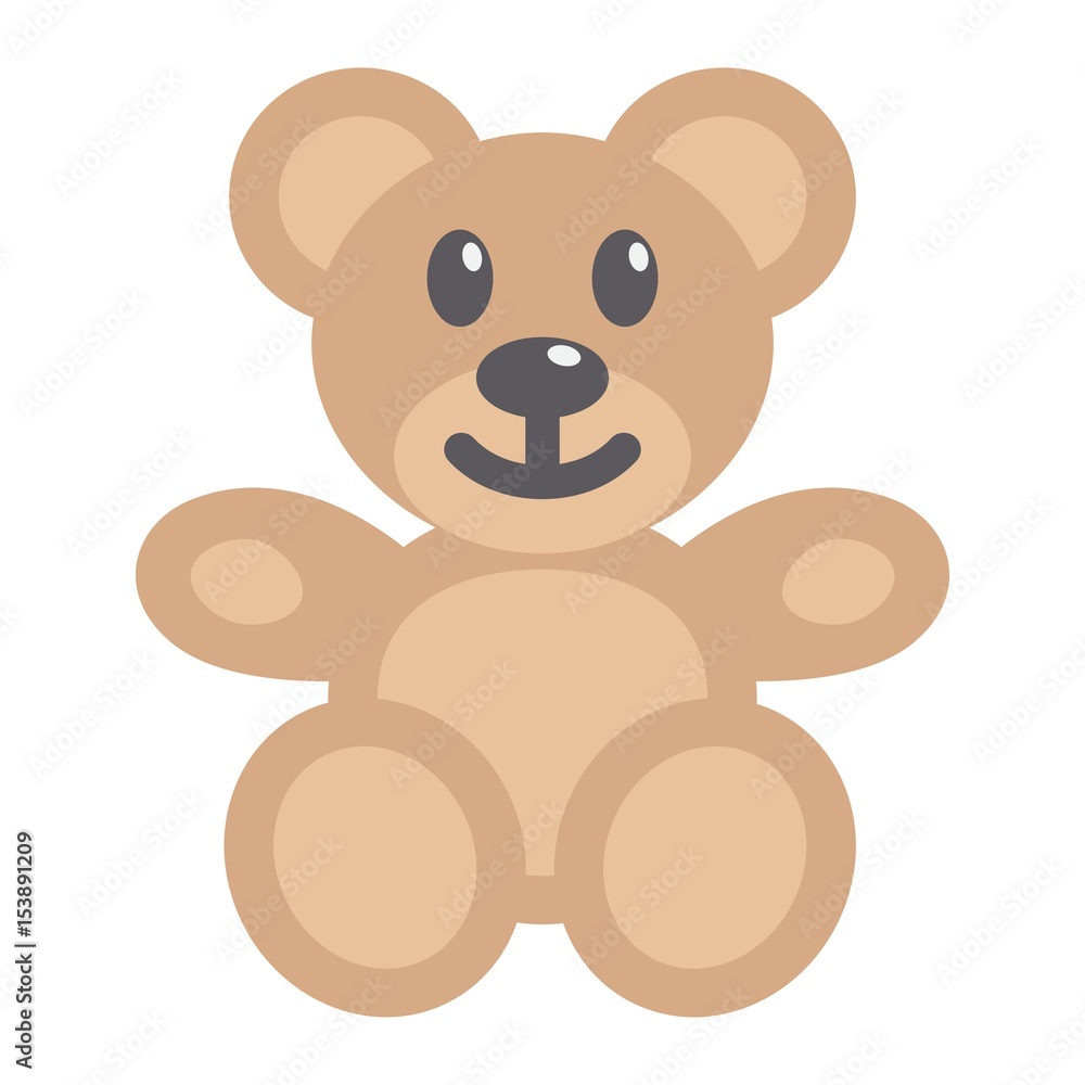 Teddy bear flat icon, plush toy and baby, vector graphics, a coloful solid pattern on a white background, eps 10. Teddy bear flat icon, plush toy and baby, vector graphics, a coloful solid pattern on a white background, eps 10.