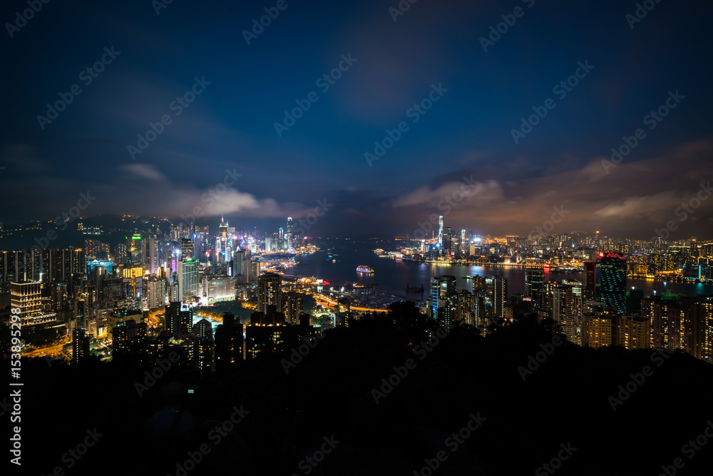 Obraz premium 홍콩 야경 (Hong Kong Nightview)