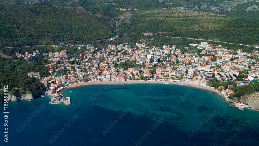 Aerial view of the town of Petrovac