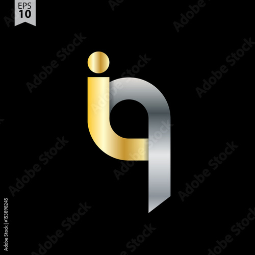 Initial Letter IQ Rounded Lowercase Logo
