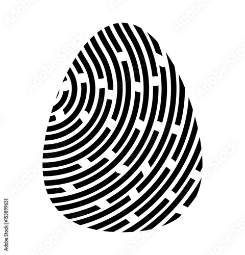 fingerprint logo vector symbol icon design.