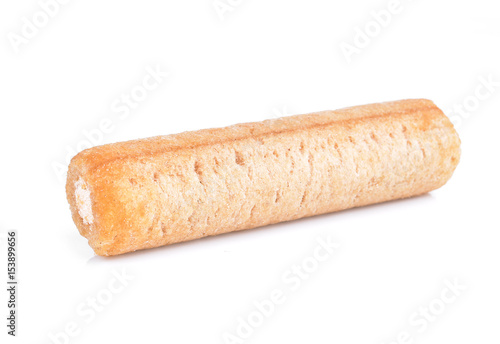 Waffle stick on white background