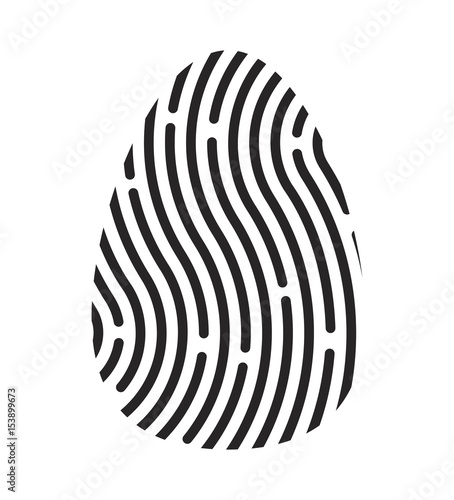 fingerprint logo vector symbol icon design.