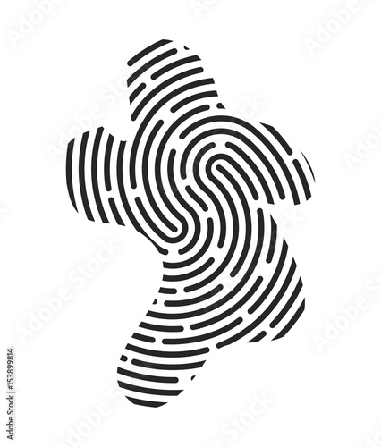 fingerprint logo vector symbol icon design.