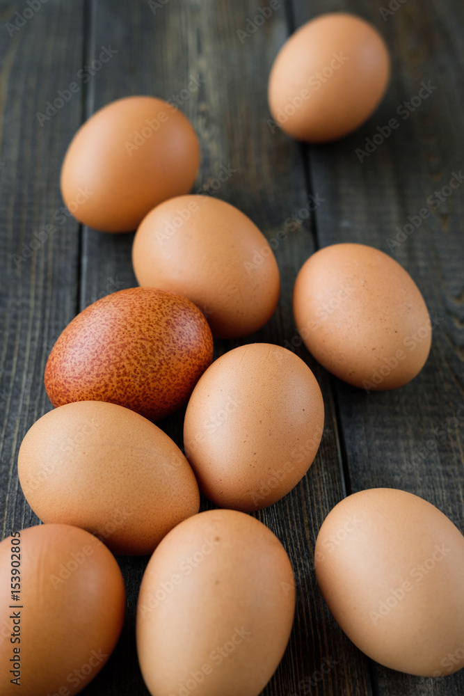 chicken eggs on wooden background chicken eggs on wooden background
