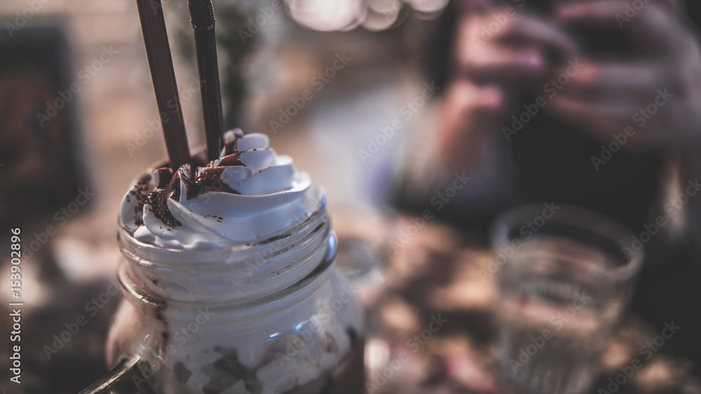 Chocolate Mocha with Whipped Cream. Chocolate Mocha with Whipped Cream.