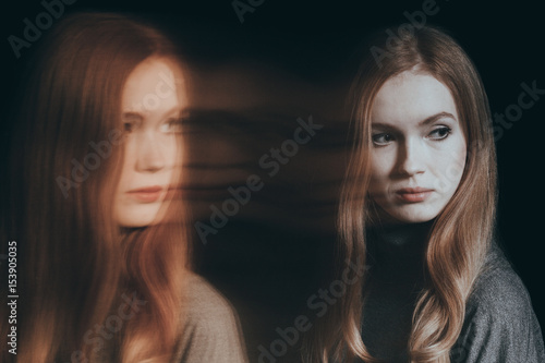 Fényképezés Woman with split personality