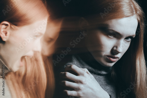 Photography Woman with split personality
