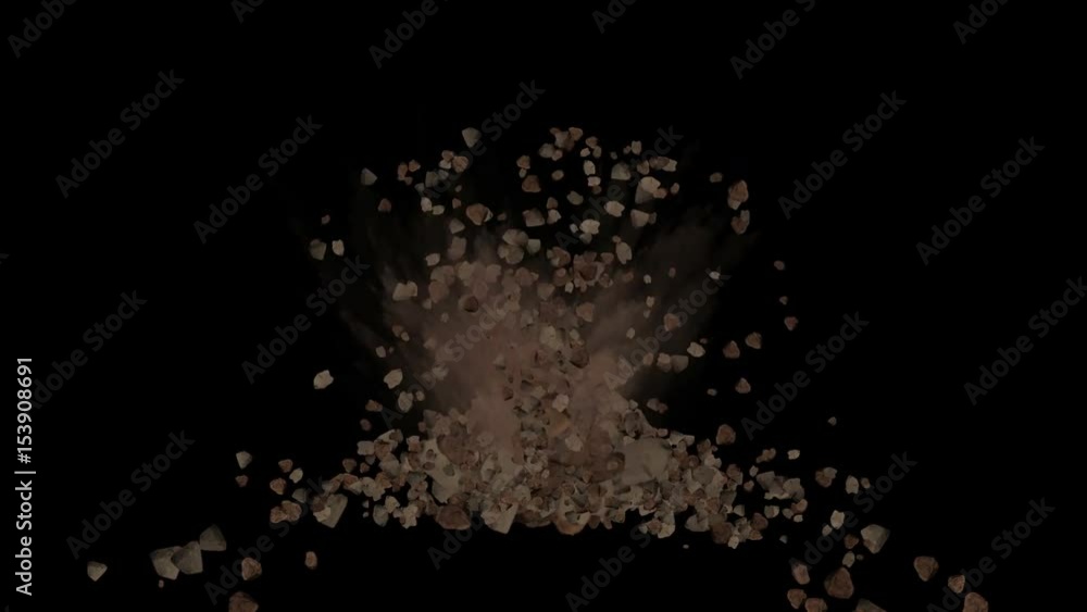 4k Explosion ore stone quarry blasting. 4k Explosion ore stone quarry blasting.
