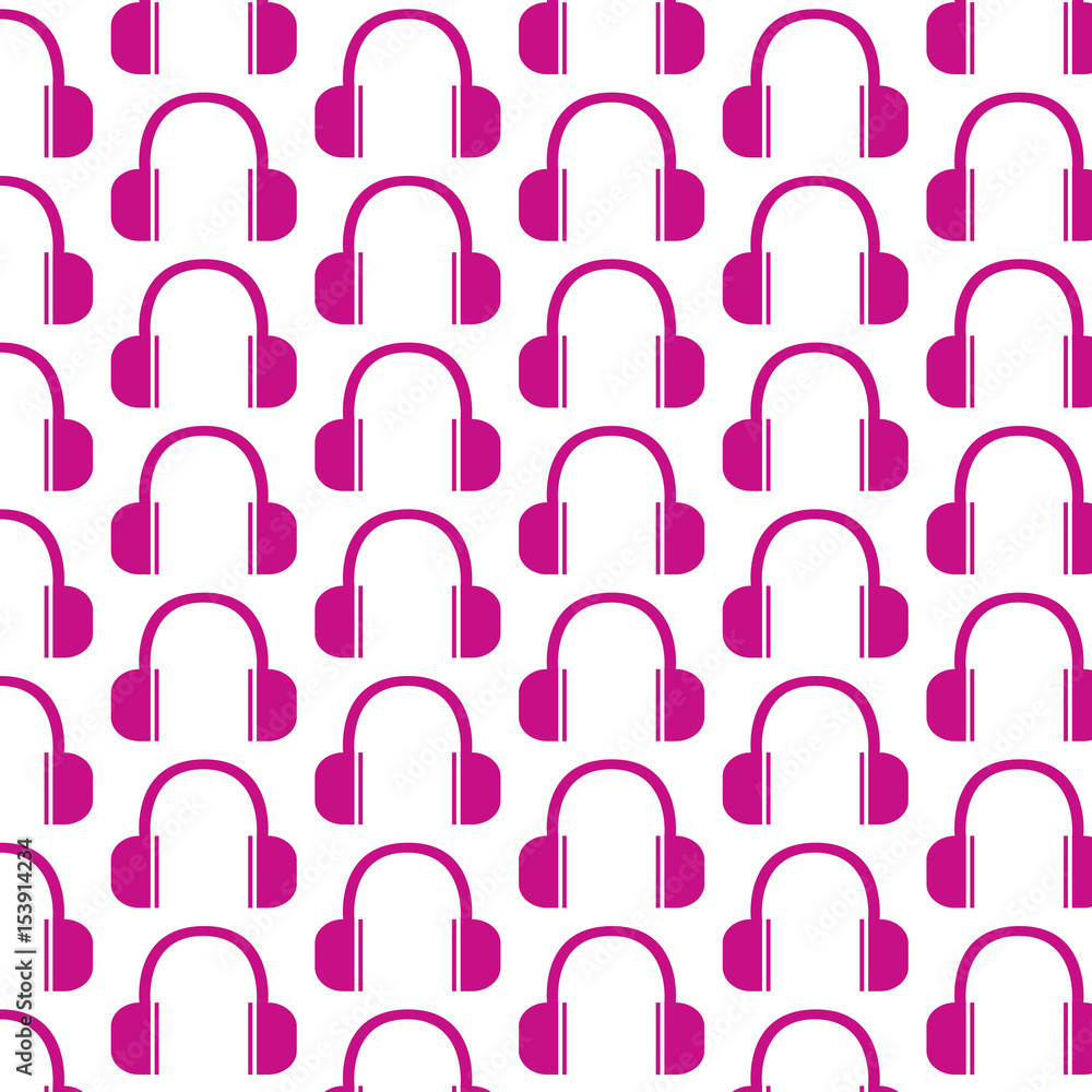 Headphones Icon pattern background Headphones Icon pattern background