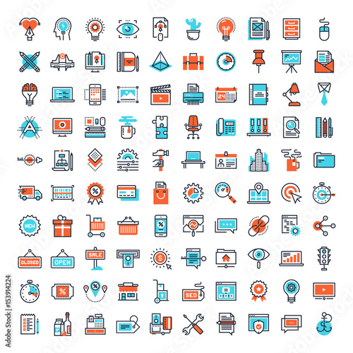 Flat Line Web Icons