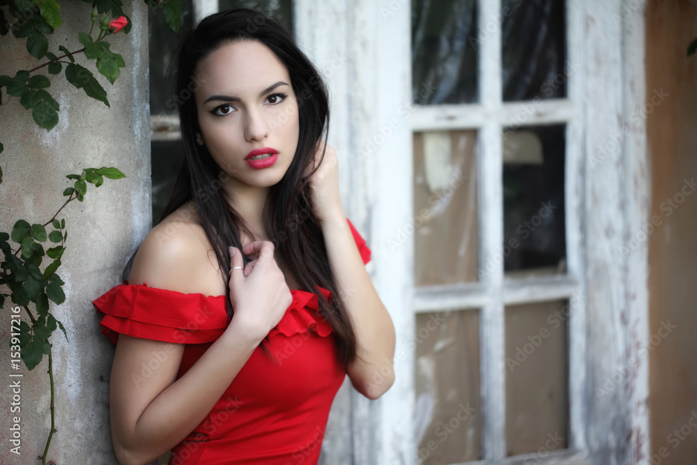 Fototapeta premium Beautiful girl on the nature