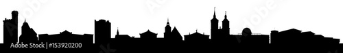 Obraz na płótnie Skyline Göttingen mit Universität, Rathaus und vielen Sehenswürdigkeiten der Stadt. w salonie