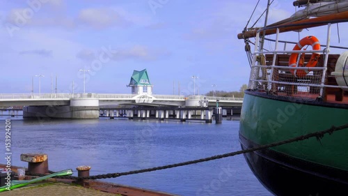 Hafen Panorama mit Schlei Brücke Kappeln Ostsee photo