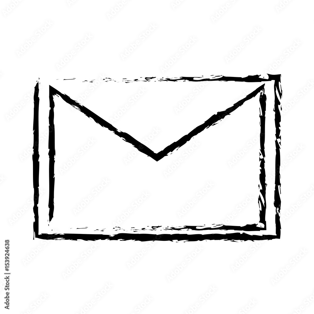 email message envelope letter communication sketch vector illustration