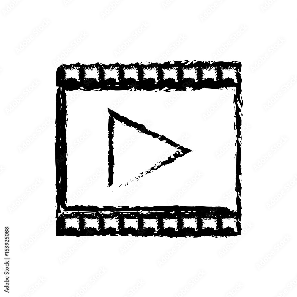 strip film play cinema movie symbol sketch vector illustration Stock ...