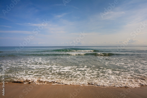 Waves on a Sandy Caribbean Beach