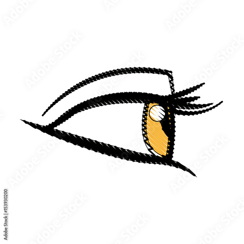 comic eye look optical style vector illustration