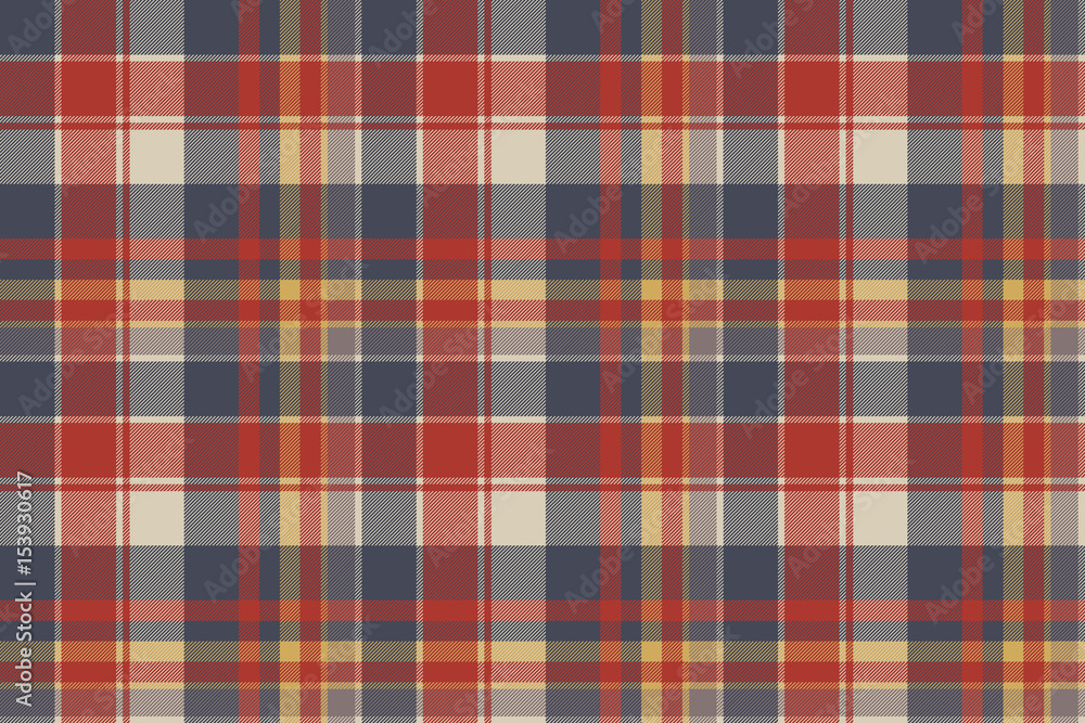 Obraz premium Red blue tartan fabric texture seamless pattern