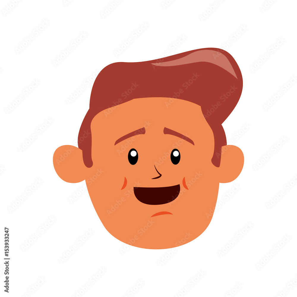 Obraz premium Happy man cartoon icon vector illustration graphic design