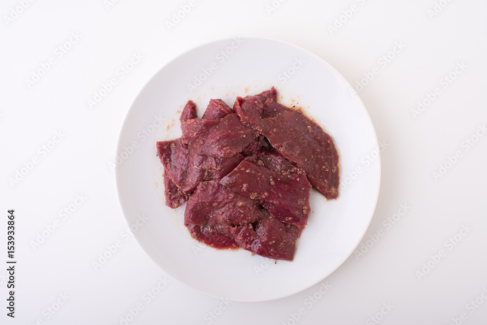 sliced beef heart for japanese yakiniku