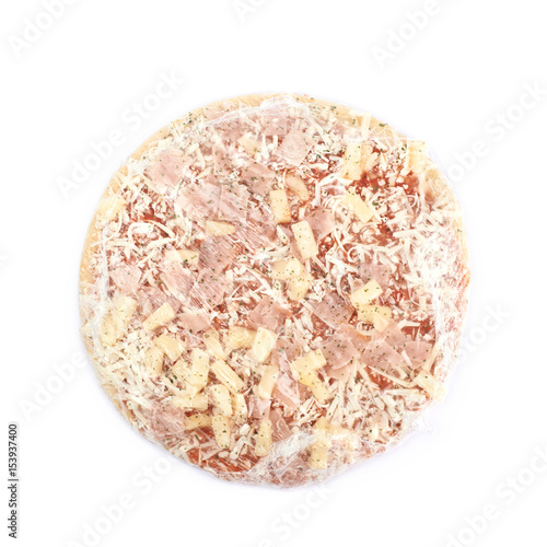 Frozen pizza isolated
