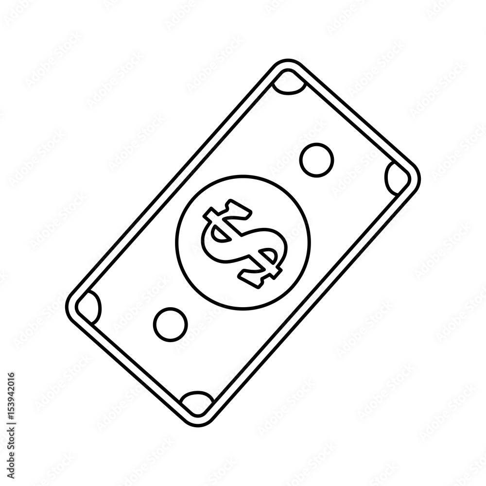 Billet money symbol icon vector illustration graphic design Billet money symbol icon vector illustration graphic design