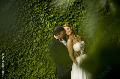 Young wedding couple