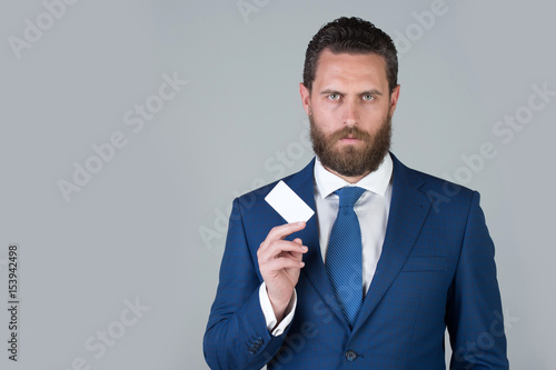 lawyer or man with business or credit card, business ethics